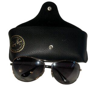 Ray-Ban Classic Aviator silver metal charcoal hue glass sunglasses UNISEX